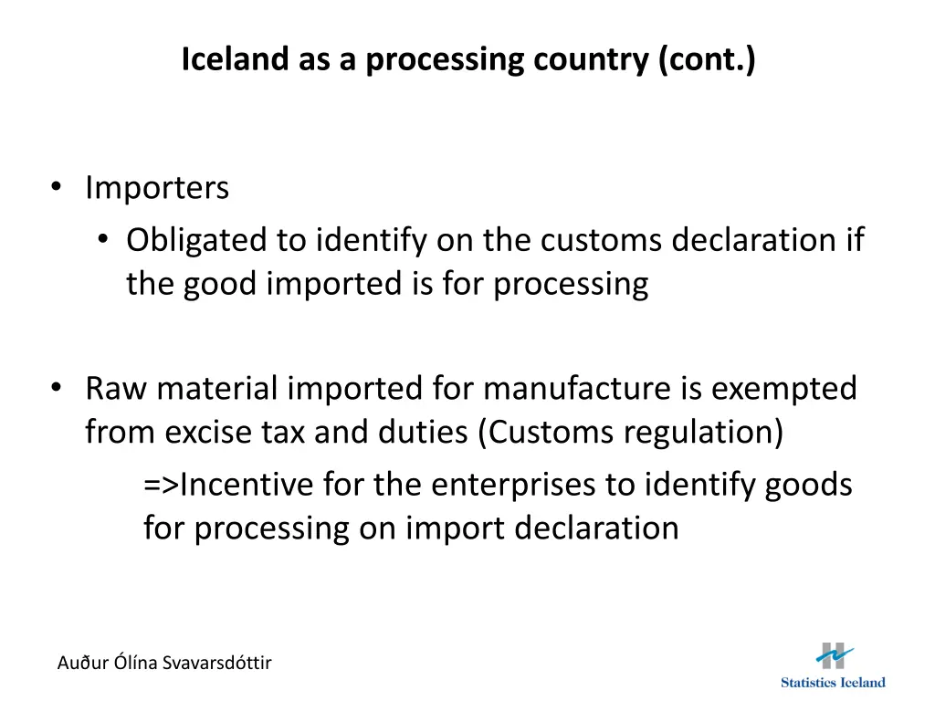 iceland as a processing country cont 2