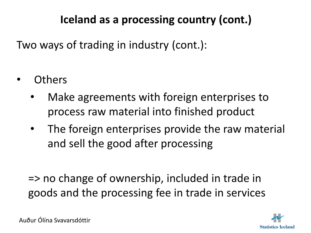 iceland as a processing country cont 4