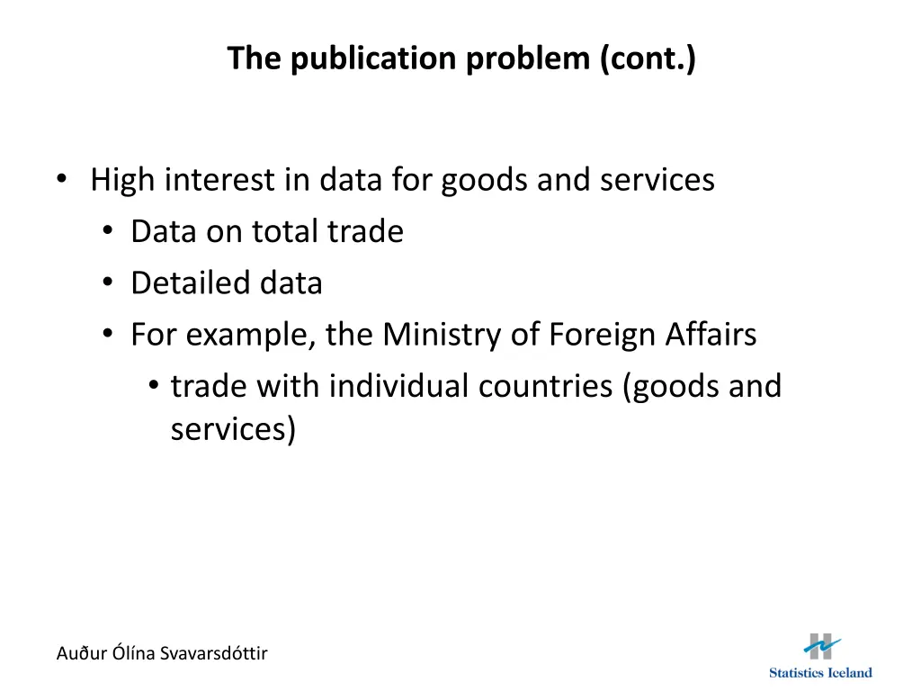 the publication problem cont