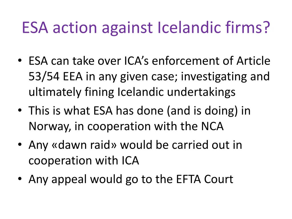 esa action against icelandic firms