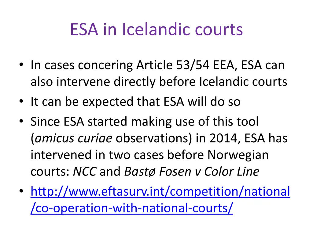 esa in icelandic courts