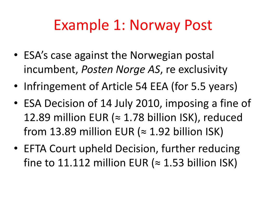 example 1 norway post