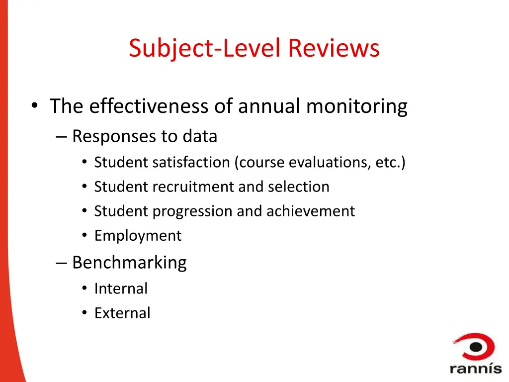 subject level reviews 3