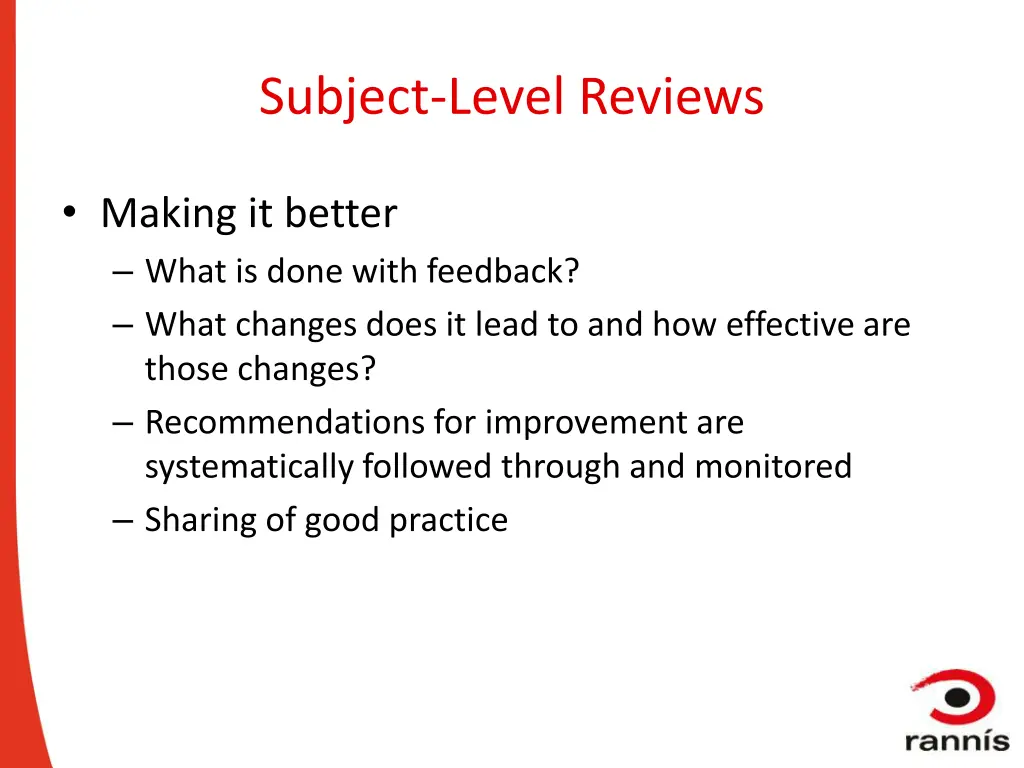 subject level reviews 4