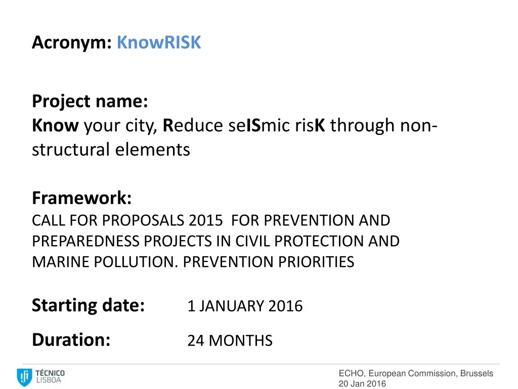 acronym knowrisk