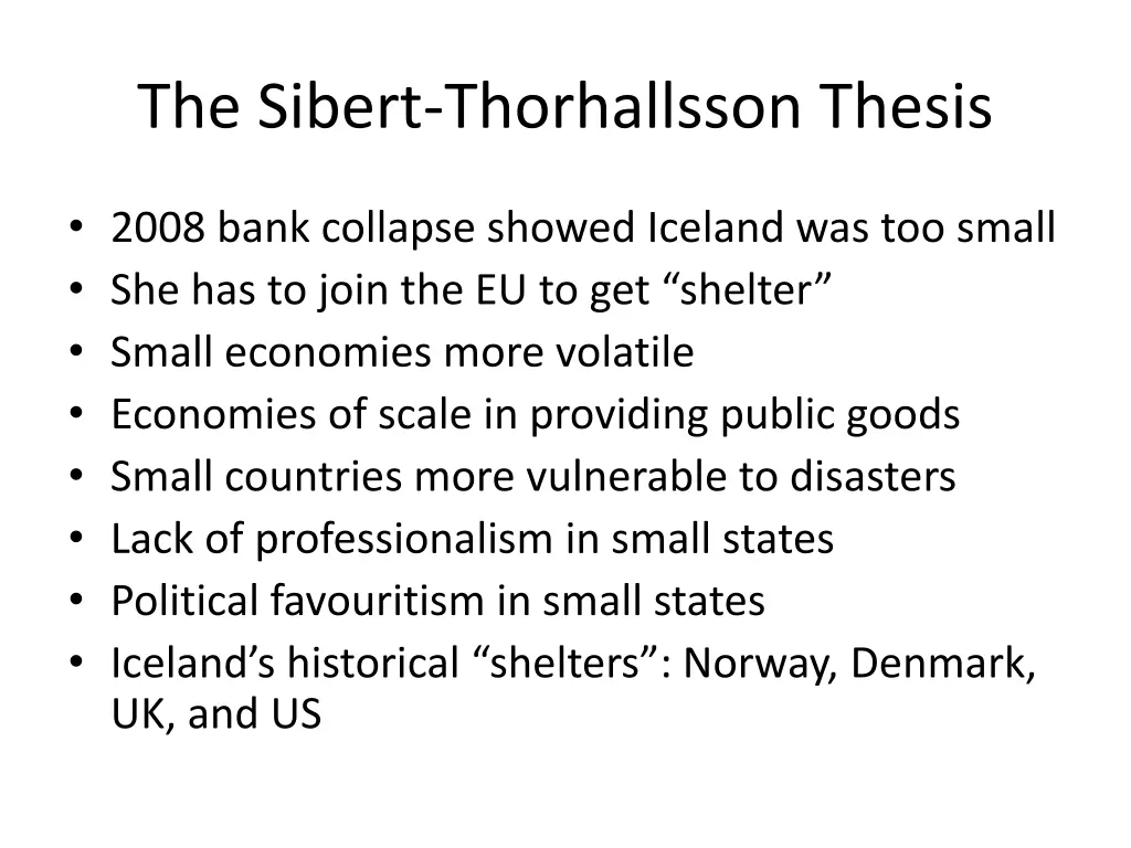 the sibert thorhallsson thesis