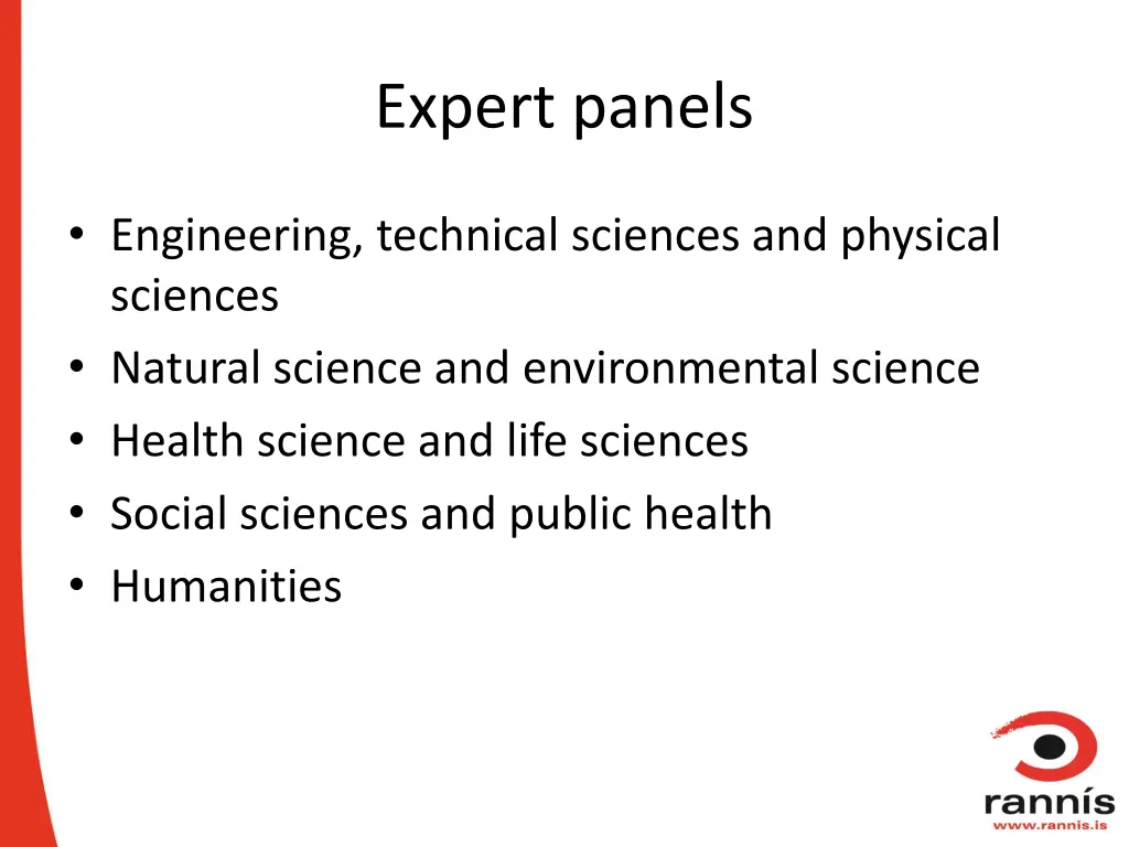 expert panels