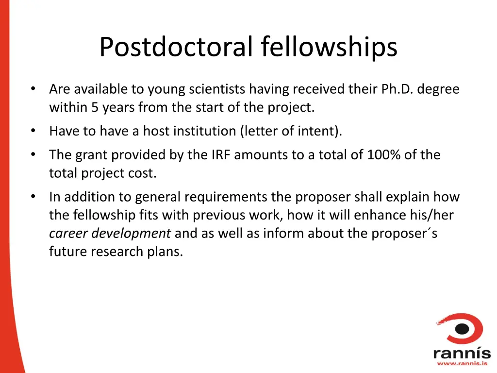 postdoctoral fellowships