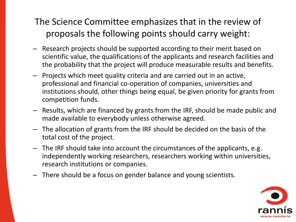 the science committee emphasizes that