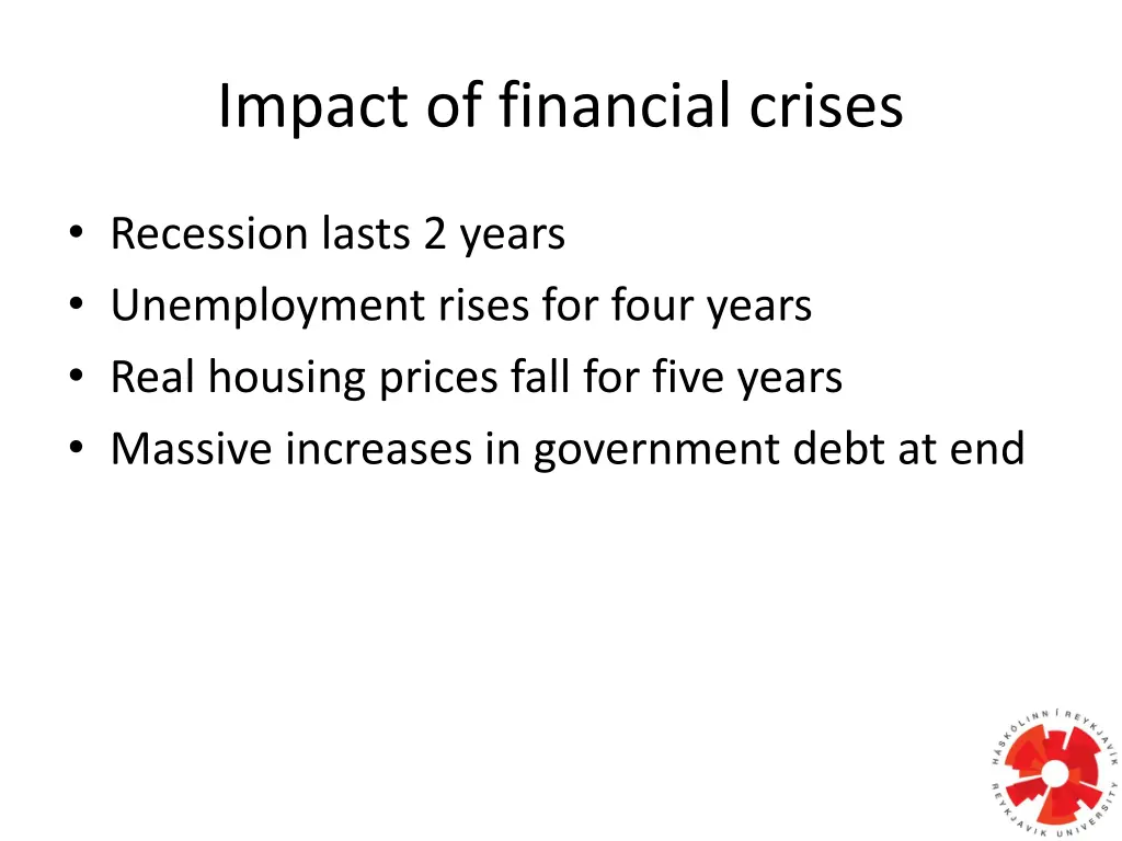 impact of financial crises