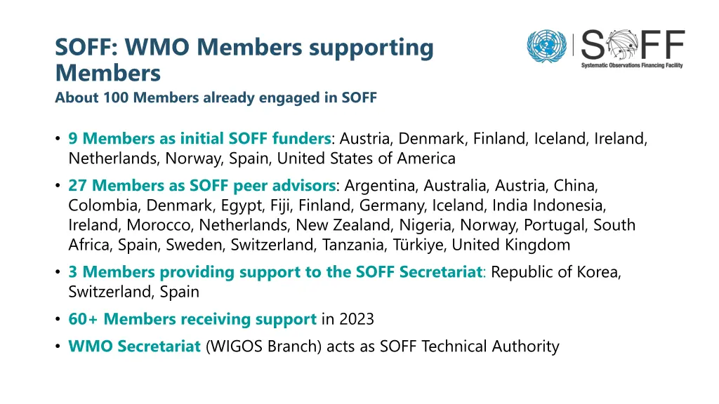 soff wmo members supporting members about