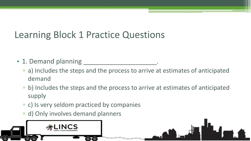 learning block 1 practice questions