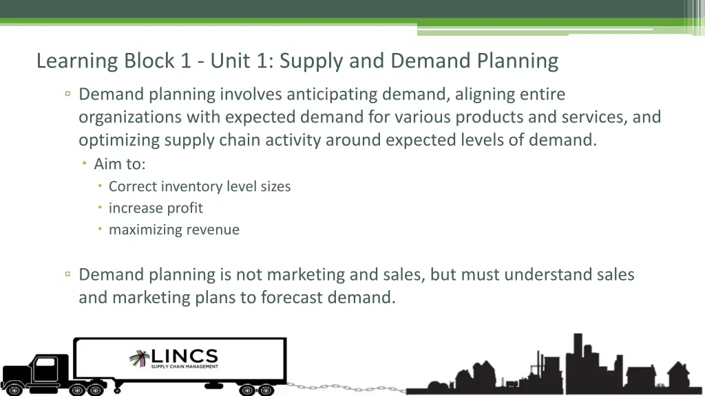 learning block 1 unit 1 supply and demand planning 2