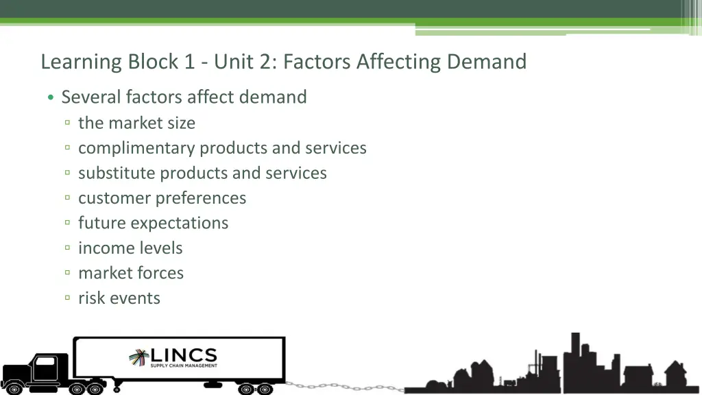 learning block 1 unit 2 factors affecting demand