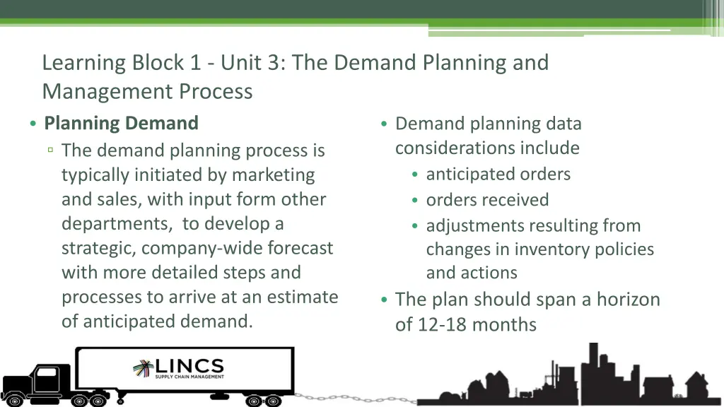 learning block 1 unit 3 the demand planning 1