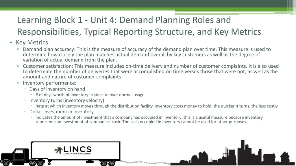 learning block 1 unit 4 demand planning roles 1