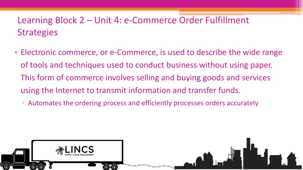 learning block 2 unit 4 e commerce order