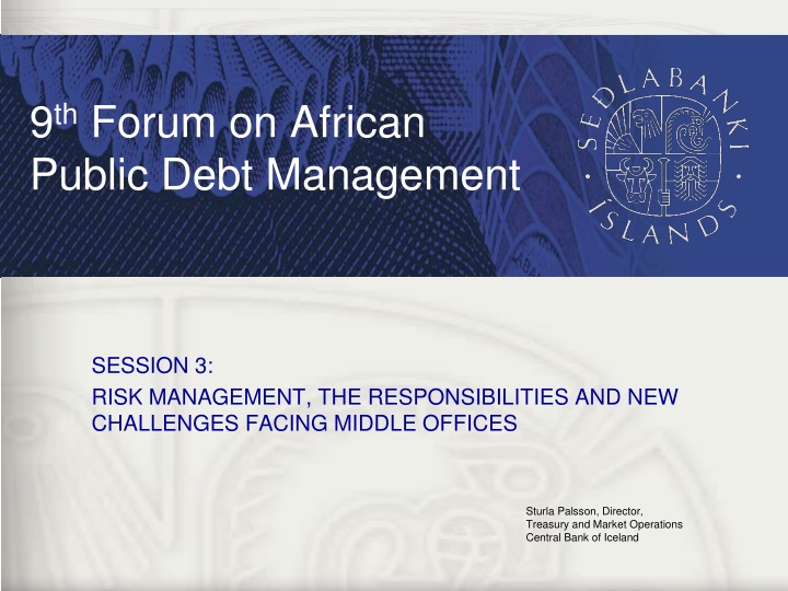 9 th forum on african public debt management