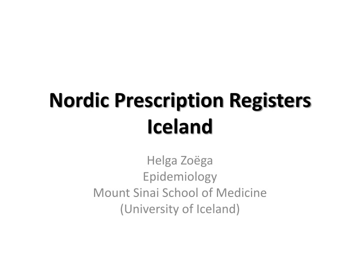 nordic prescription registers iceland