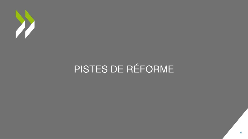 pistes de r forme