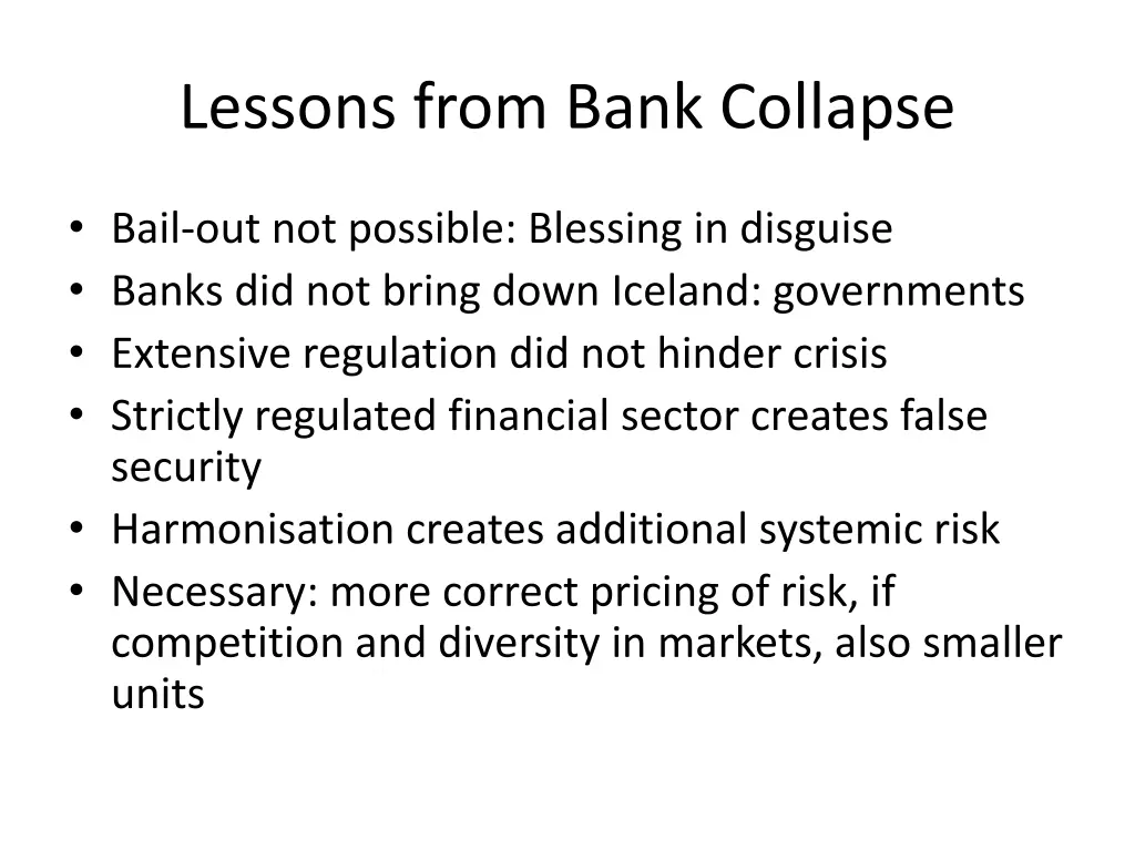 lessons from bank collapse