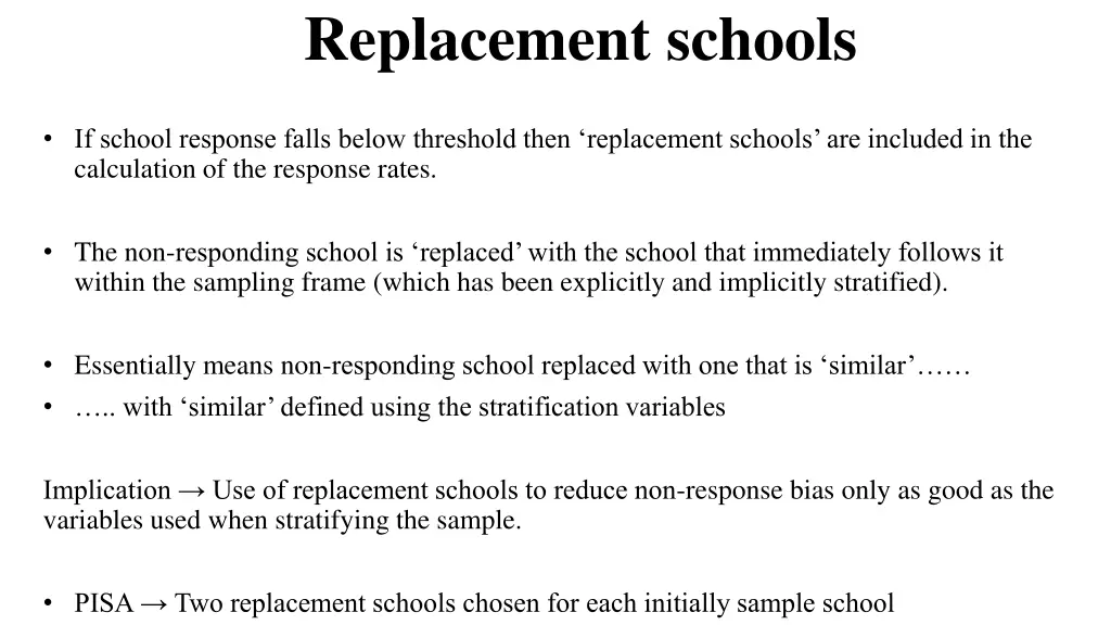 replacement schools