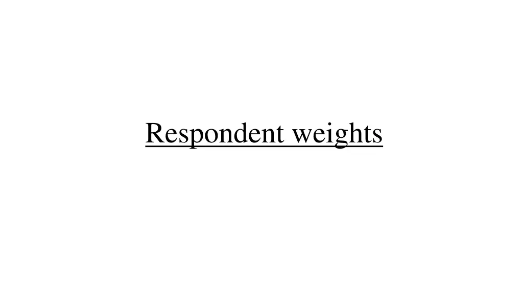 respondent weights