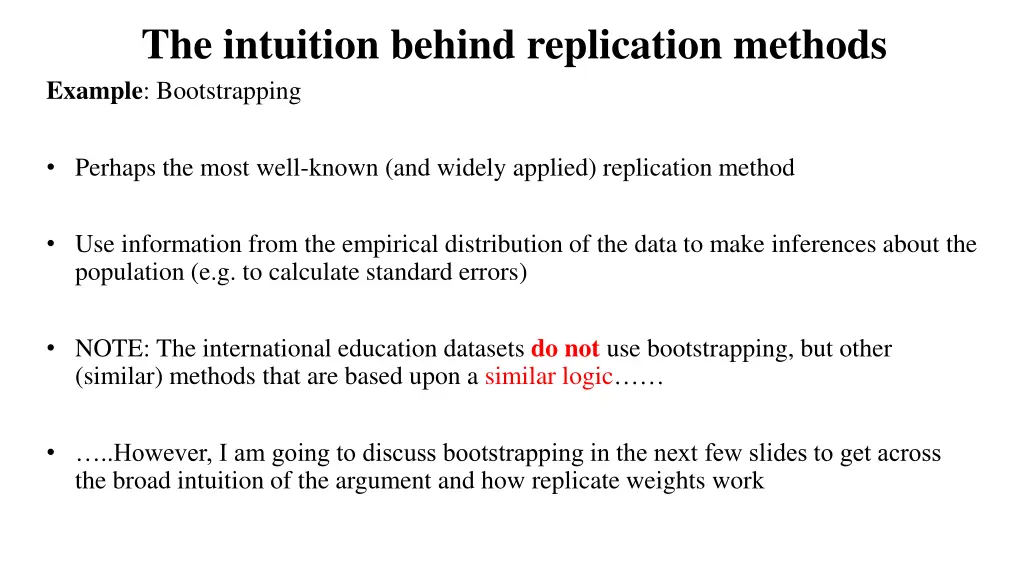 the intuition behind replication methods example