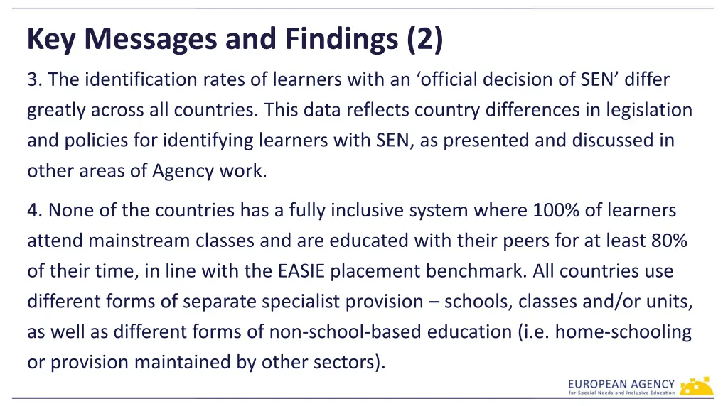 key messages and findings 2