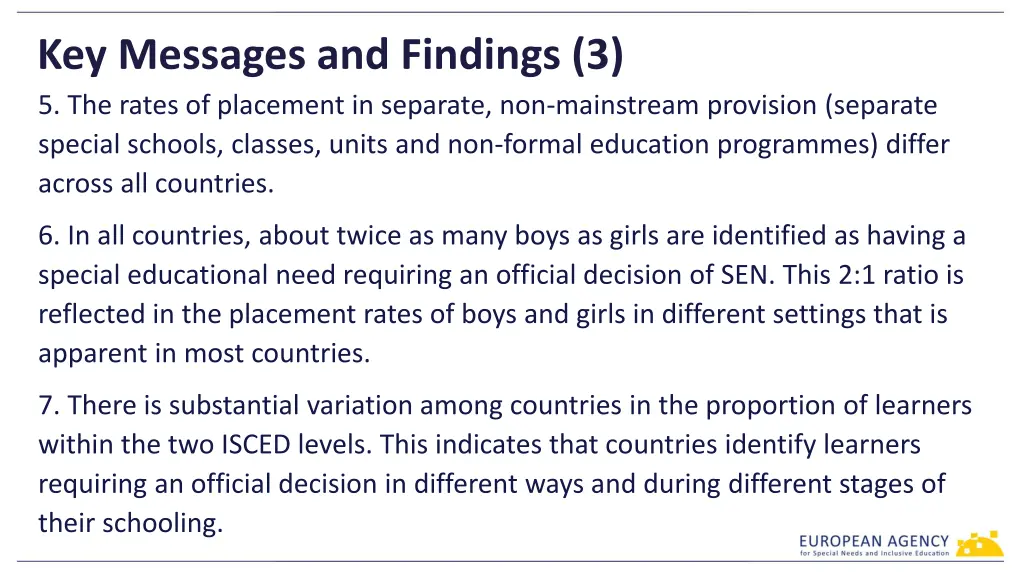 key messages and findings 3