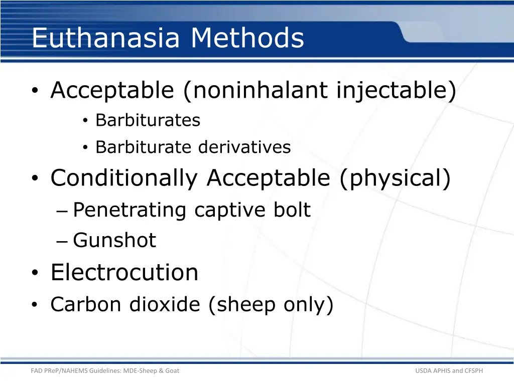 euthanasia methods