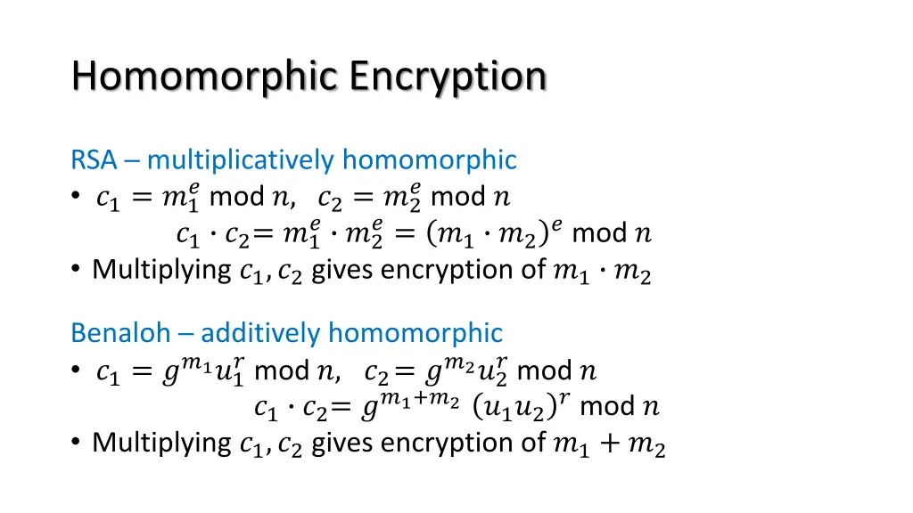 homomorphic encryption