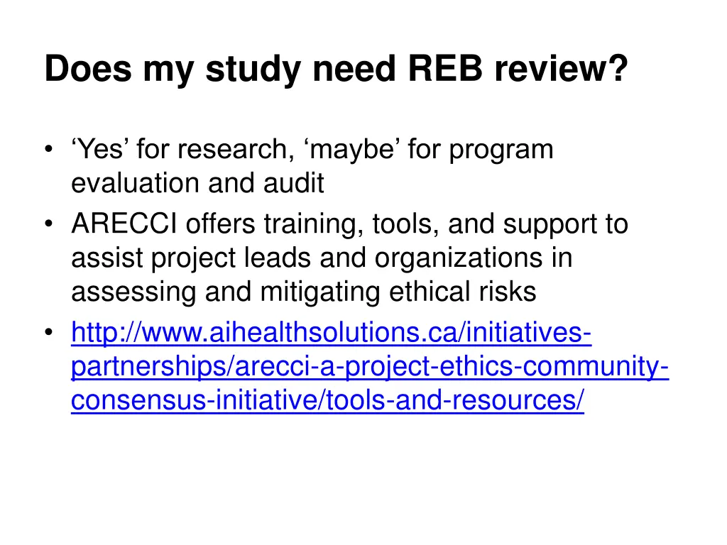 does my study need reb review