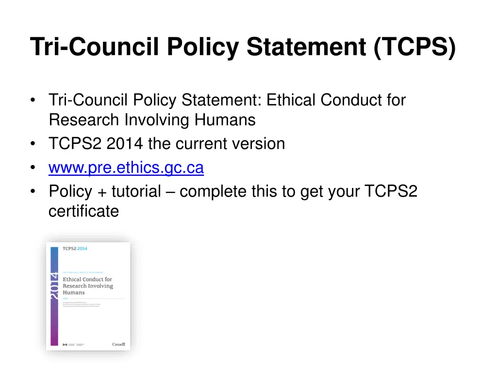 tri council policy statement tcps