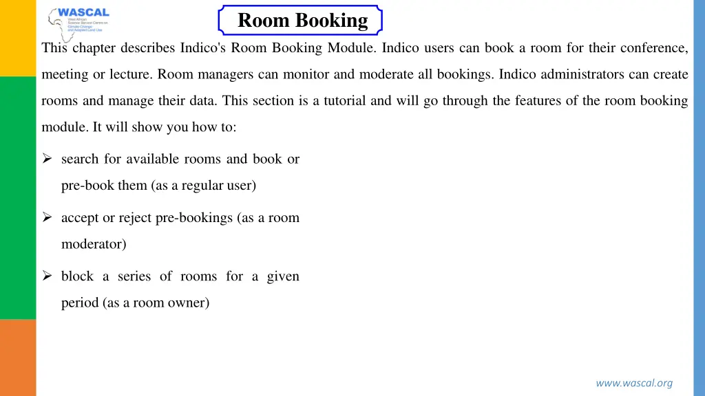 room booking