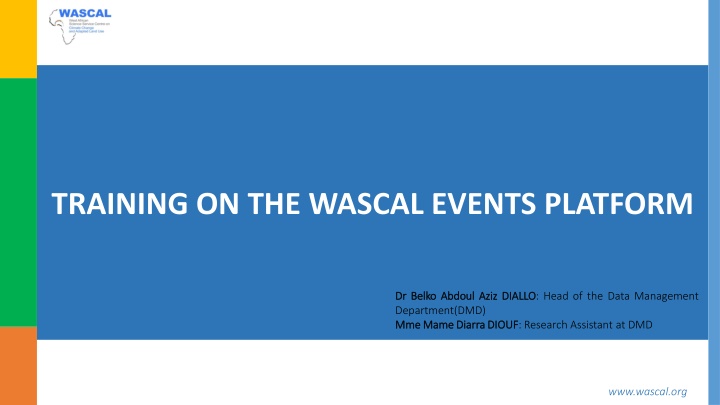 training on the wascal events platform