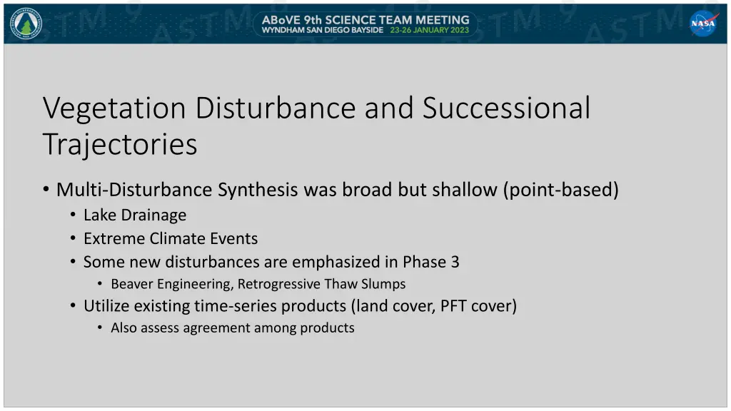 vegetation disturbance and successional