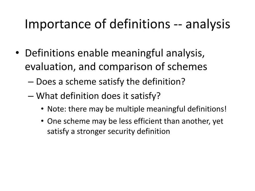 importance of definitions analysis