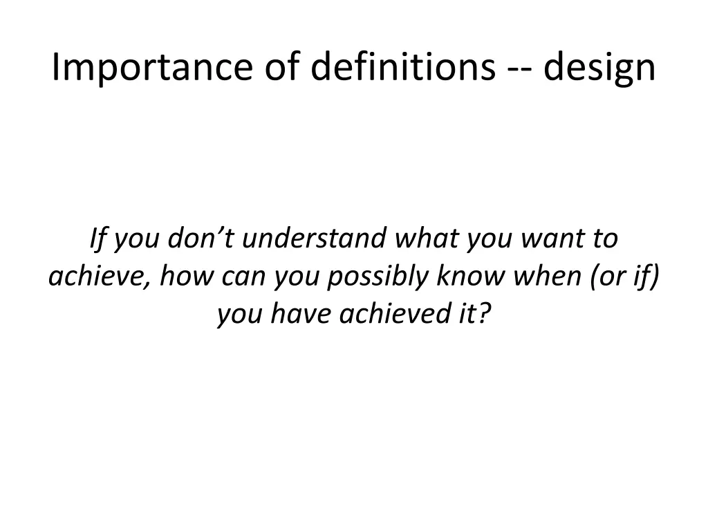 importance of definitions design 1