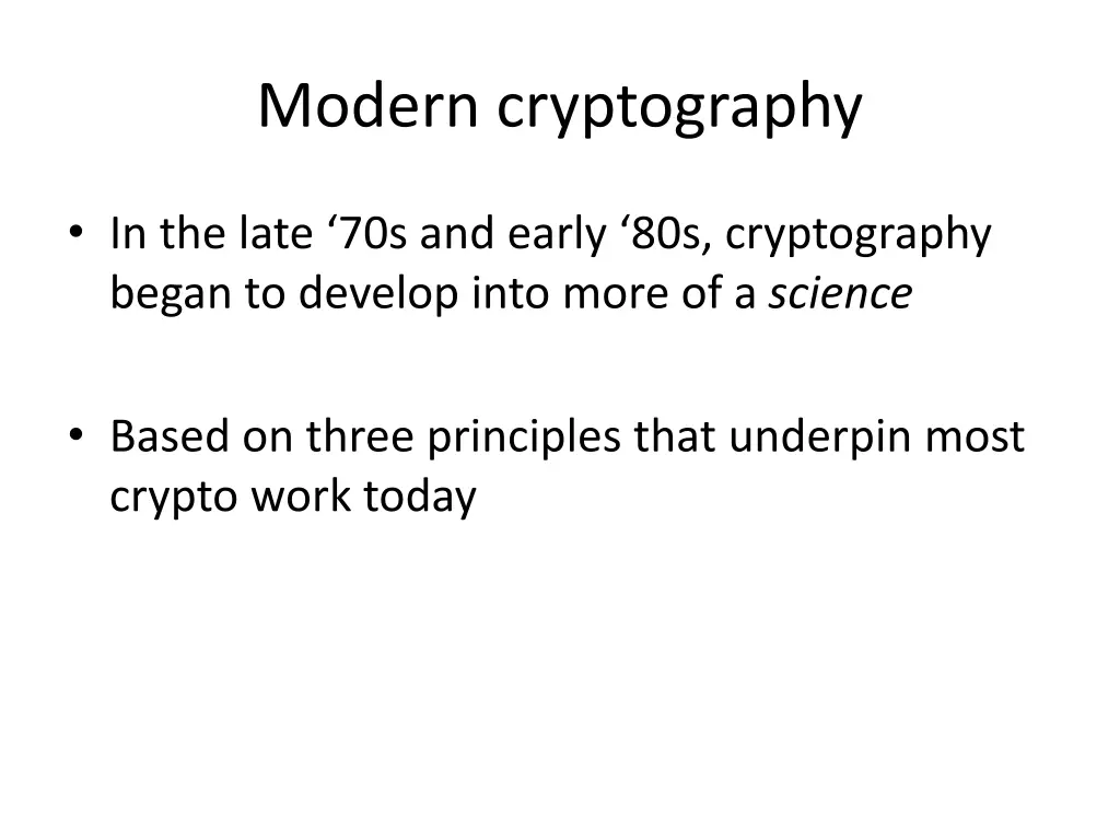 modern cryptography