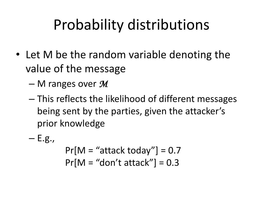 probability distributions