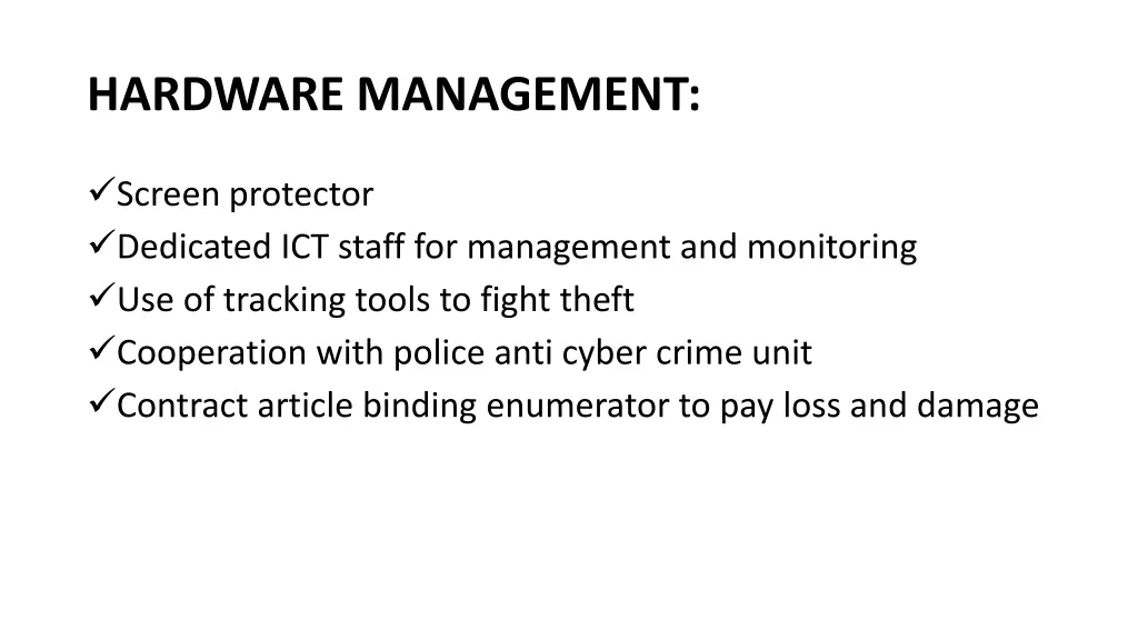 hardware management