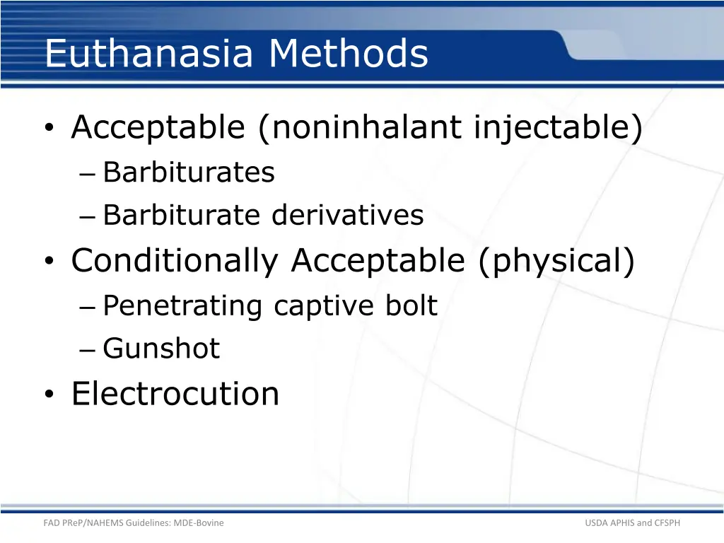 euthanasia methods