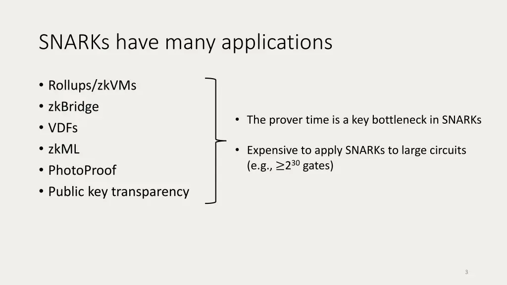 snarks have many applications