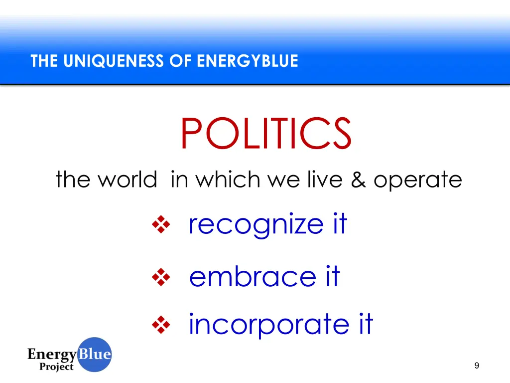 the uniqueness of energyblue 1