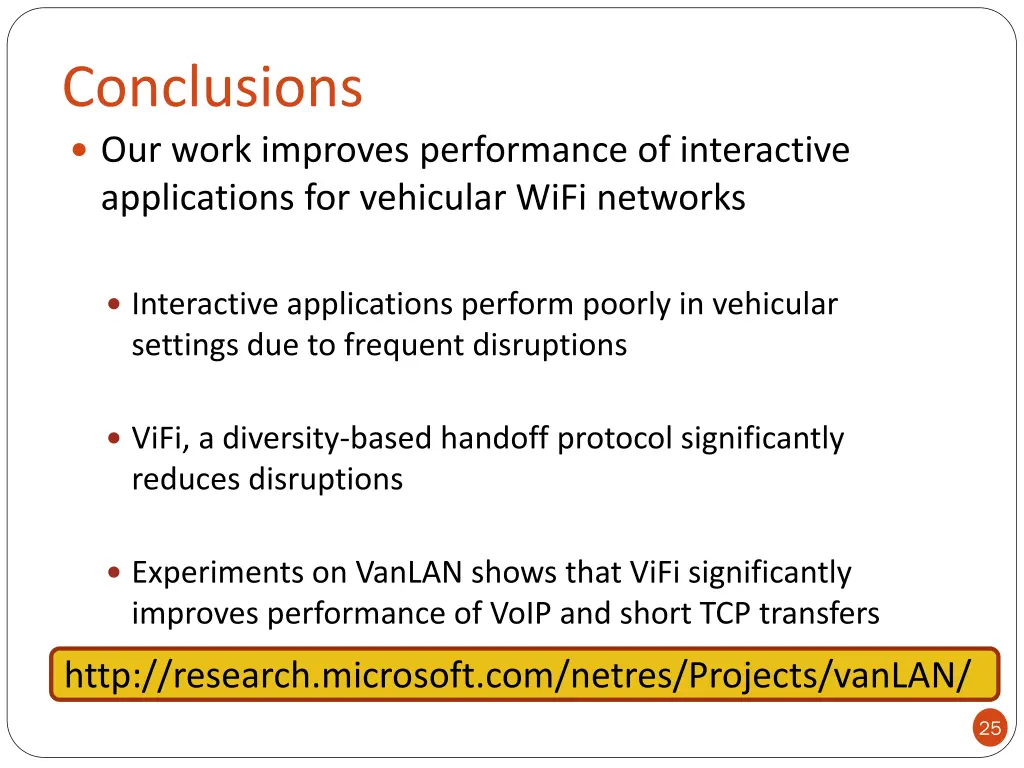 conclusions our work improves performance