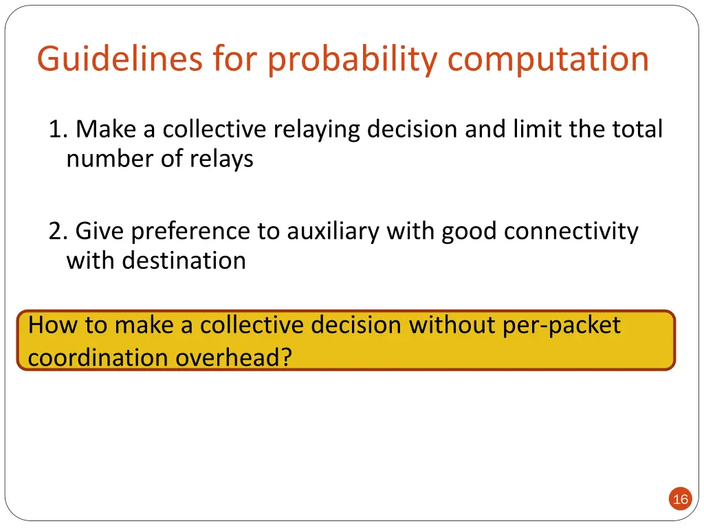 guidelines for probability computation