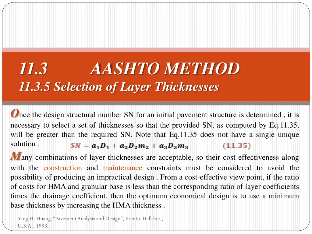 11 3 aashto method 11 3 5 selection of layer