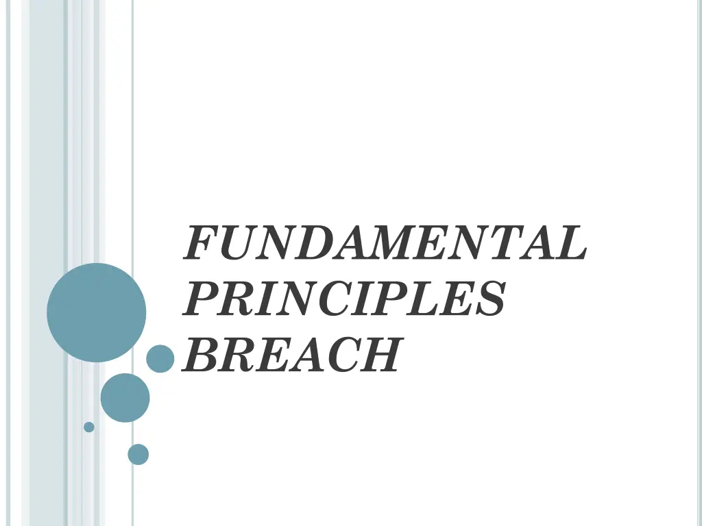 fundamental principles breach