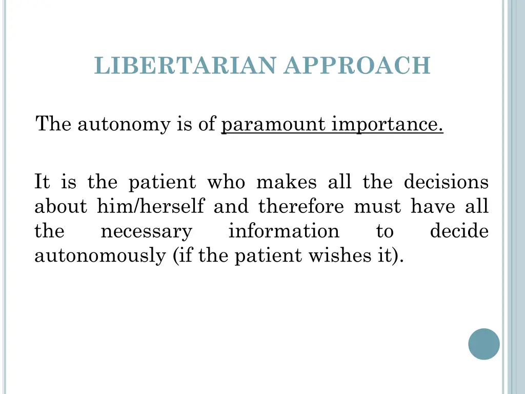 libertarian approach